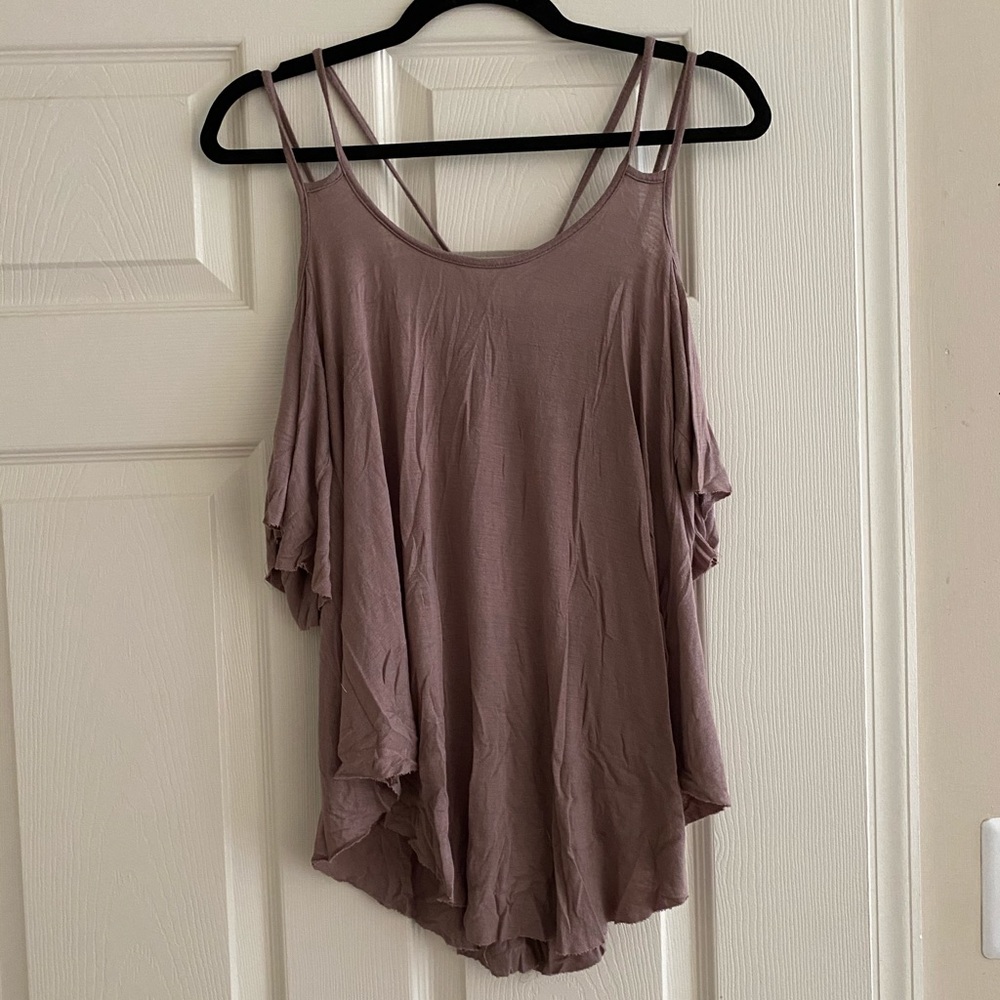 Mauve Cold-Sholder Top